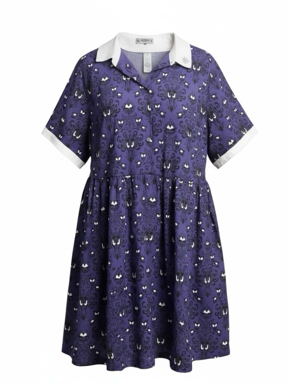 Disney Parks Purple Haunted Mansion Wallpaper Print Dress Glow In The Dark L